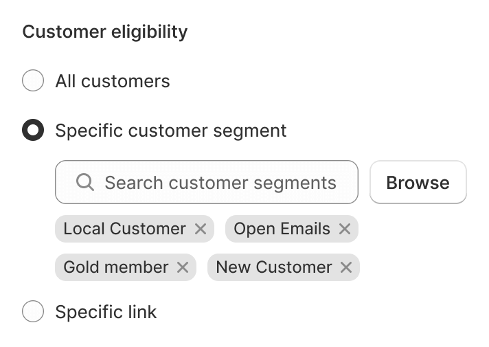customer eligbility