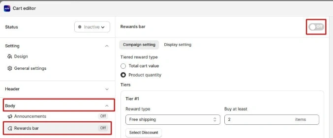 set up the cart page upsell offer