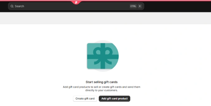 setting up gift cards in shopify store