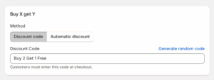 Name your Shopify Buy 2 Get 1 Free campaign
