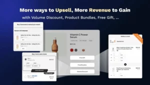 SP: Free Gift Buy X Get Y BOGO upsell app showcasing bundles, discounts, and free gift triggers