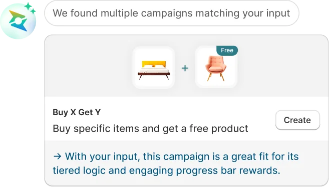 Campaign: Buy X Get Y free product