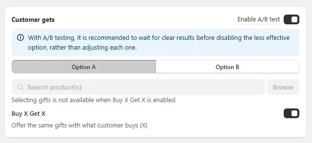 defind the reward in customer gets section