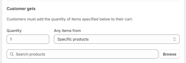 Shopify automatic discount – customer gets specific product as a free gift
