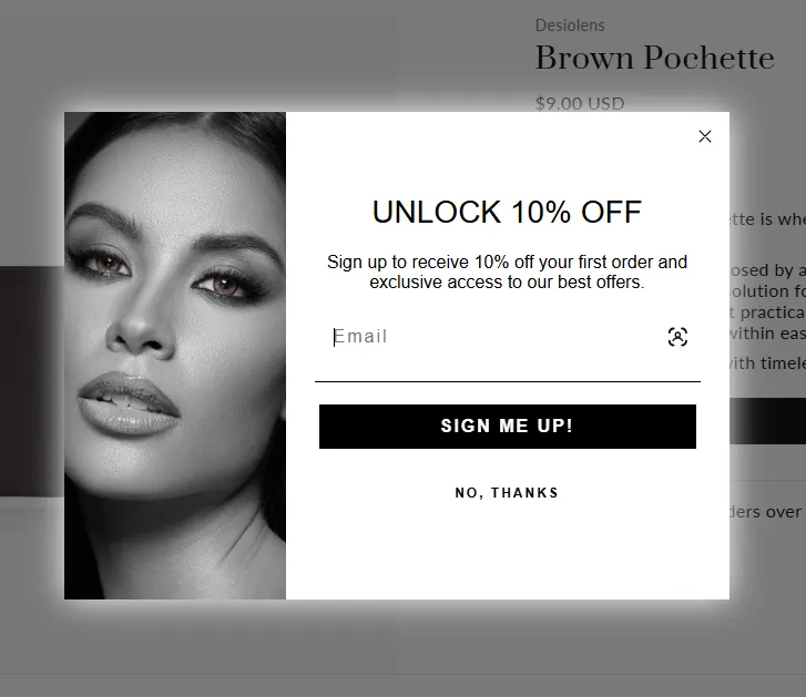 Contact lens retailer example