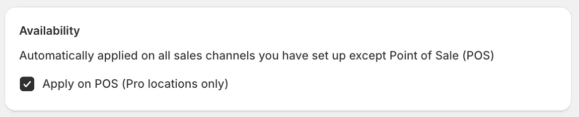 Enable POS settings on Shopify's Built-in Tools