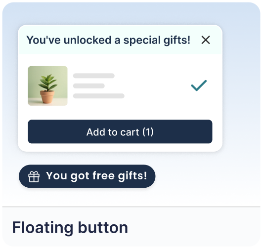 Floating button section
