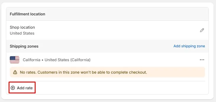Fulfillment location