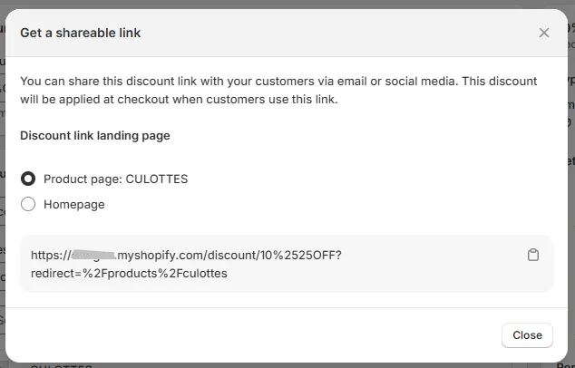 Promote your discount code with Shopify’s built-in tool