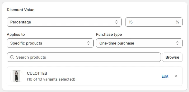 Select applicable products on AOV.ai