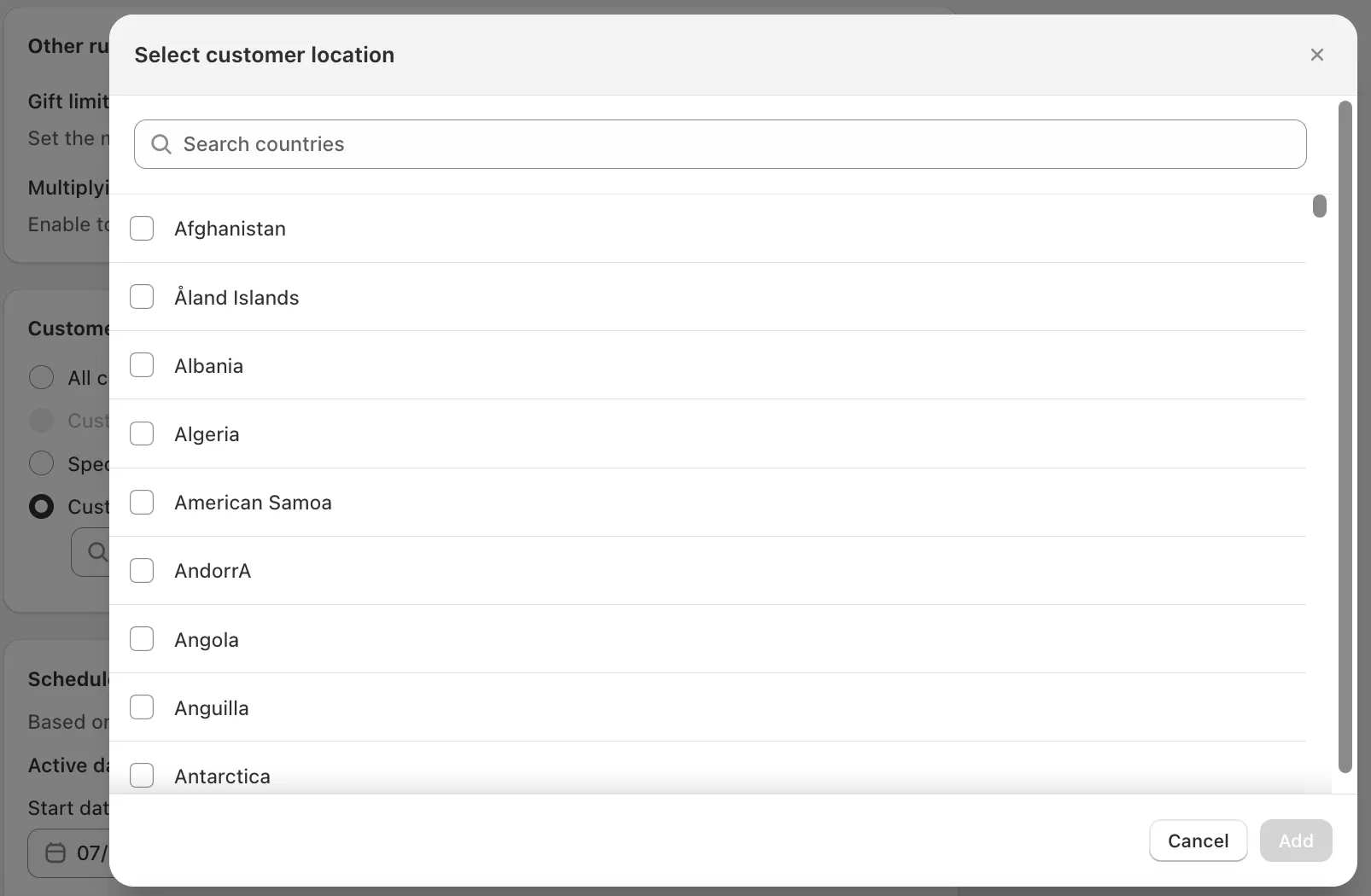 Select specific customer segments for personalized offers