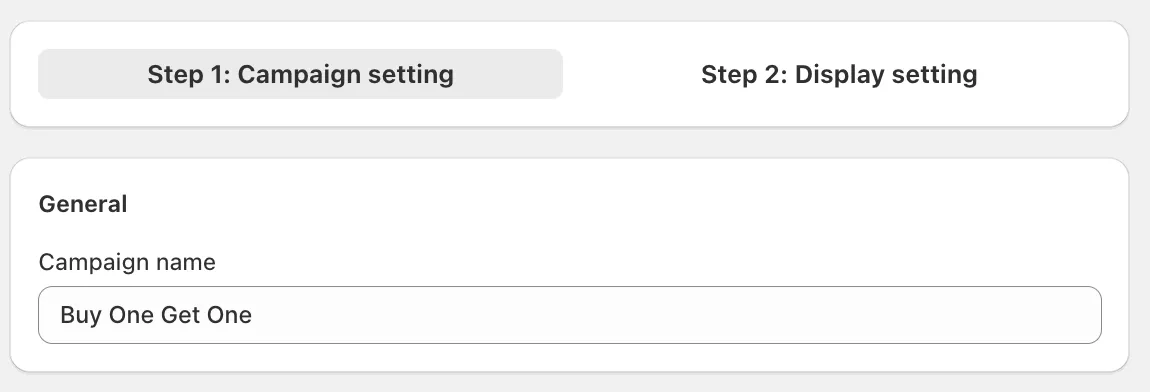 Set up BOGO details on AOV.ai Free Gift with Purchase