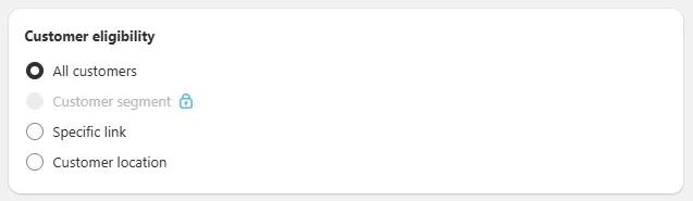 Set up the Customer eligibility on aov-ai