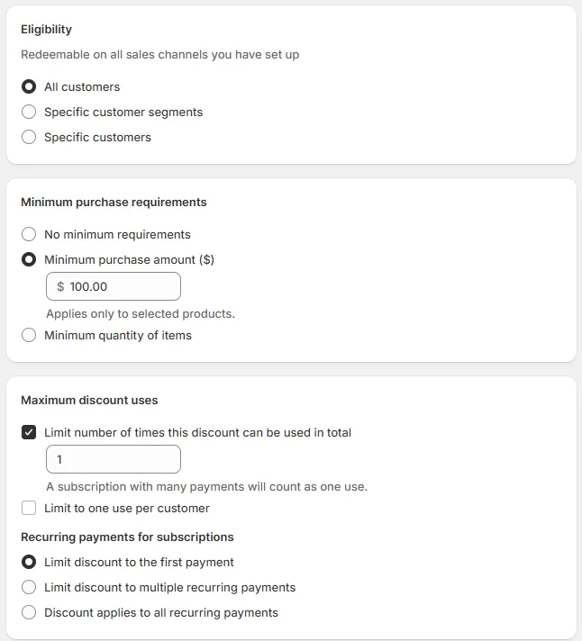 Under advanced settings